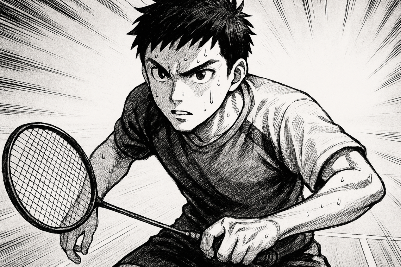 badminton-fun-coach-frank-warrington-ai-generated-pictures-laughter